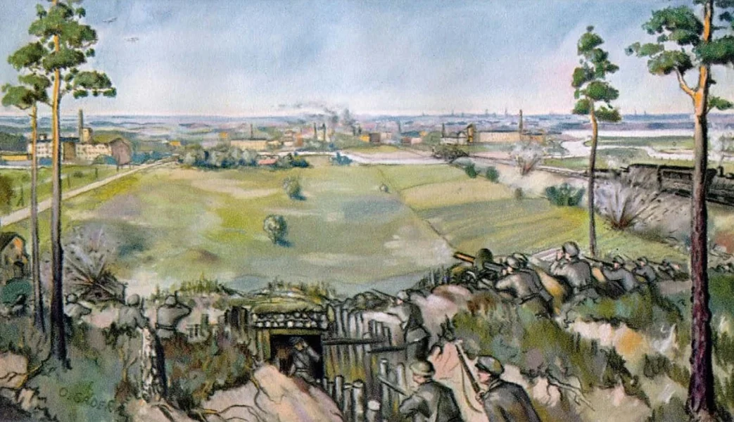 1906-Oskar Sädek - Soldati estoni alle porte di Riga